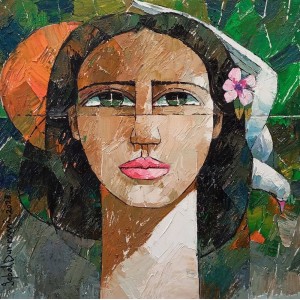 Iqbal Durrani, 18 x 18 Inch, Oil on Canvas, Figurative Painting, AC-IQD-303